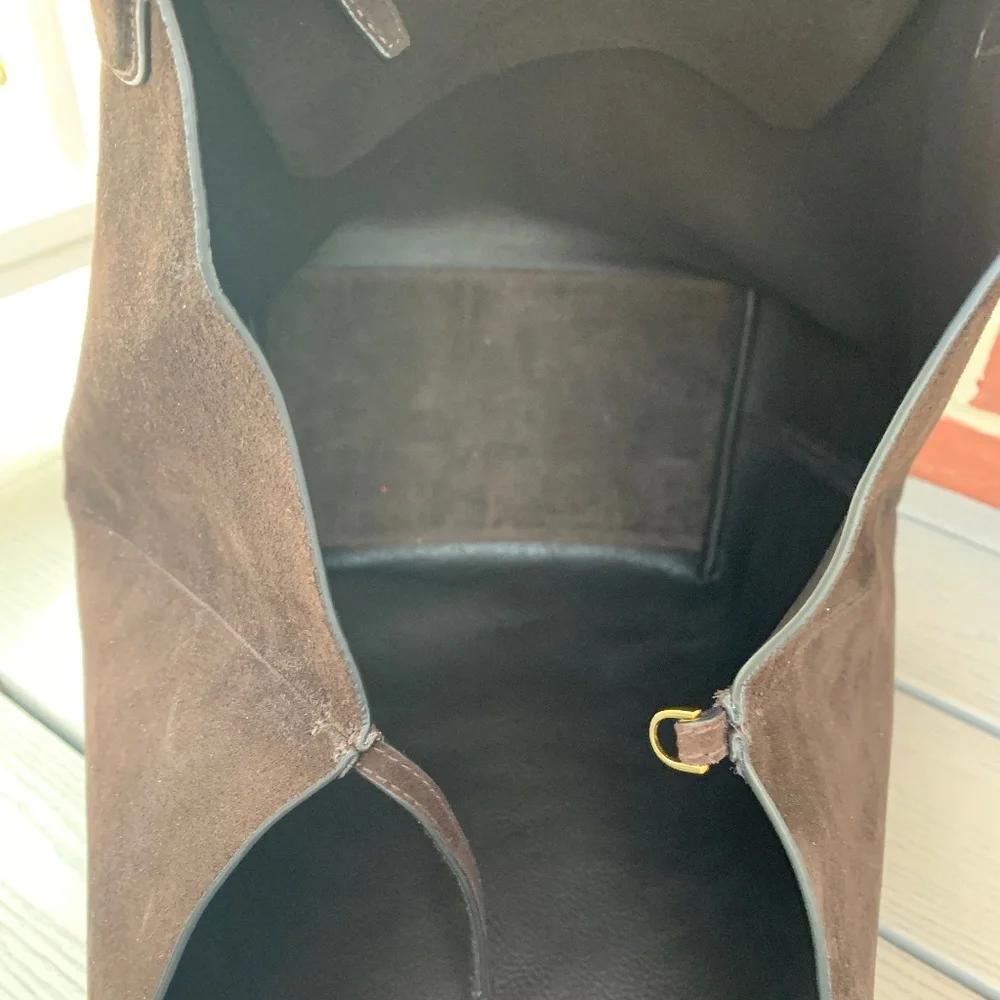Madewell The Shopper Tote in Brown Suede Leather